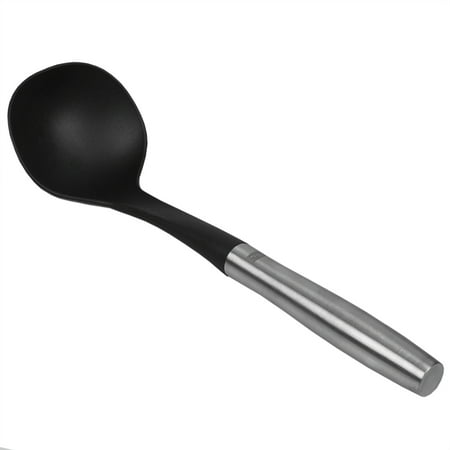 Home Basics Mesa Collection Scratch-Resistant Nylon Serving Ladle, Black
