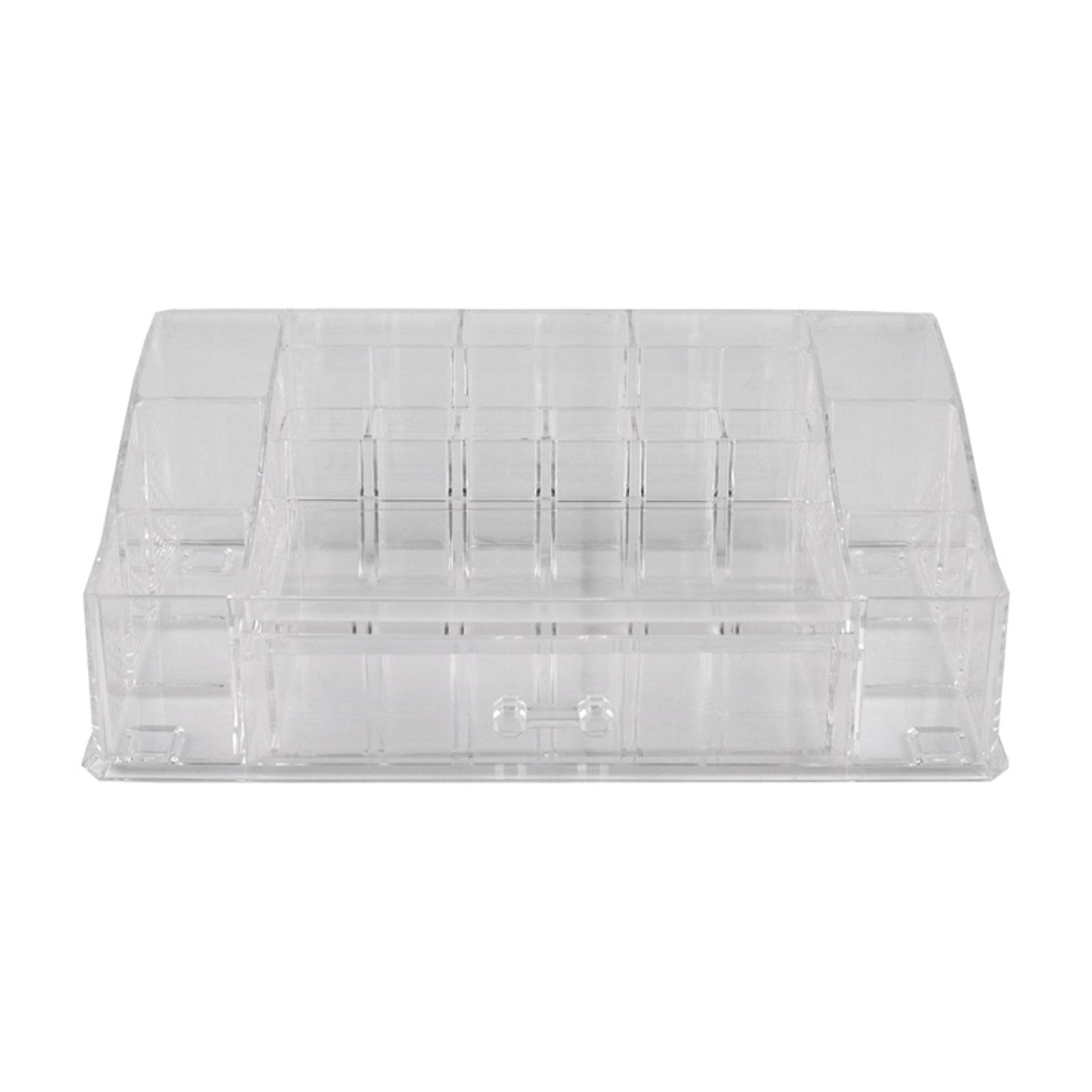 LuxClub Set of Clear Plastic Drawer Organizers - Non-Slip, Crack-Resis