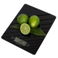 thumbnail image 1 of Home Basics Multi-functional Sleek Glass Digital Food Scale, Black, 1 of 6