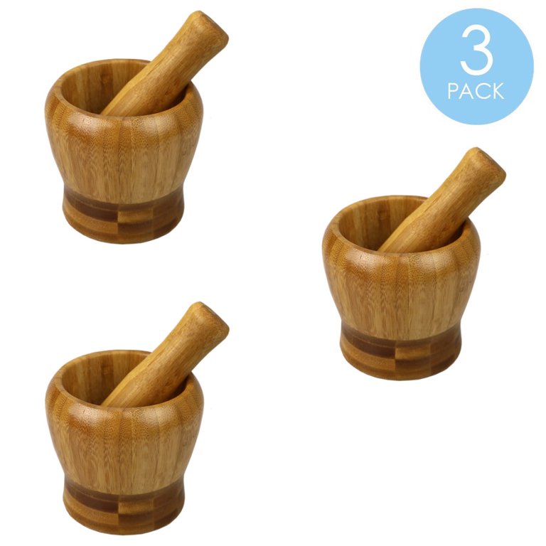 TB Essentials Bamboo Mortar and Pestle Set