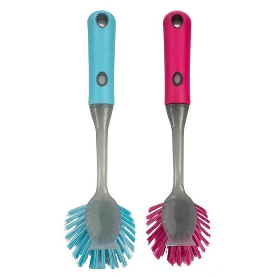 Home Basics PB41209-PNK Plastic Dish Scrubber - Pink