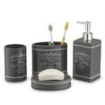 thumbnail image 1 of Home Basics Paris Collection 4-Piece Ceramic Bathroom Linen & Accessory Set, 1 of 10