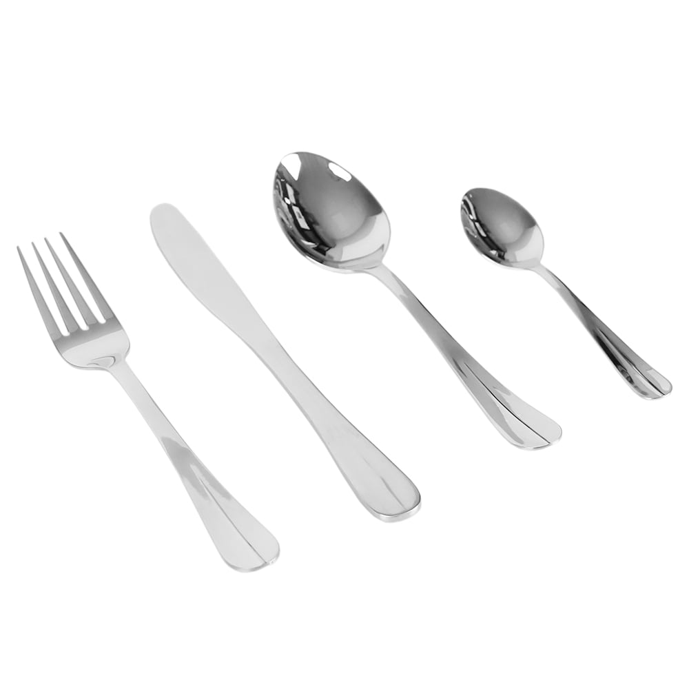 Piper Silver Stainless Steel 16-Piece Flatware Set