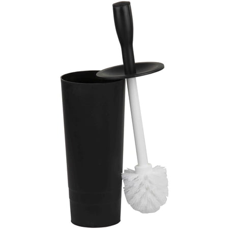Home Basics Plastic Toilet Brush Holder, Black