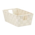 thumbnail image 1 of Home Basics Polyester Woven Strap Open Bin, Ivory, 1 of 7