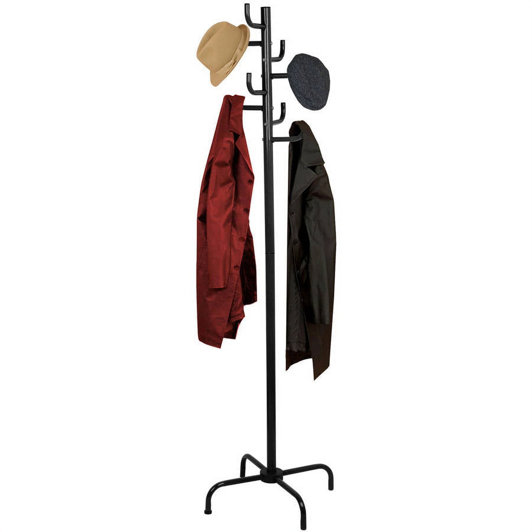 Home Basics PowderCoated Steel Coat Rack, Black