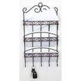 thumbnail image 1 of Home Basics Scroll Collection 3 Tier Steel Letter Rack Organizer, Bronze, 1 of 3