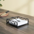 thumbnail image 1 of Home Basics Scroll Collection Steel Napkin Holder with Weighted Pivoting Arm, Black, 1 of 5