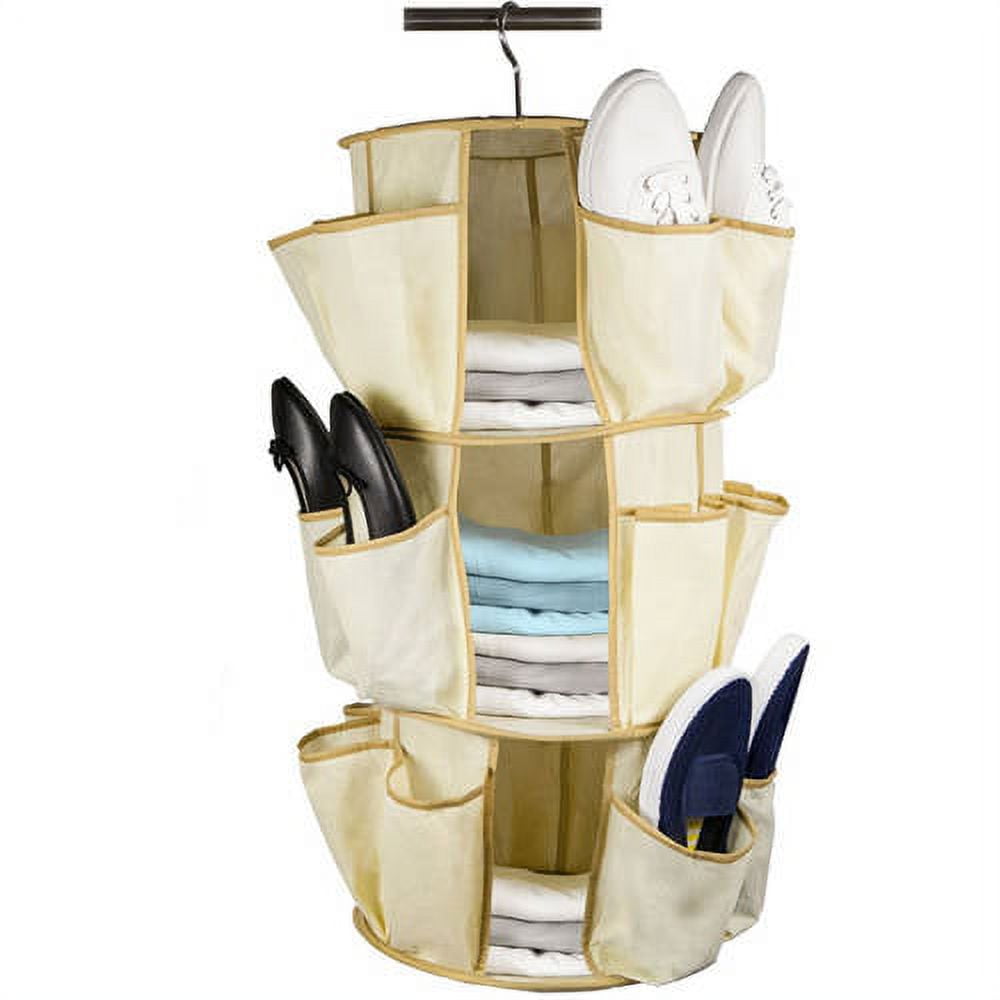 Home Basics Shoe Carousel Organizer, Chrome