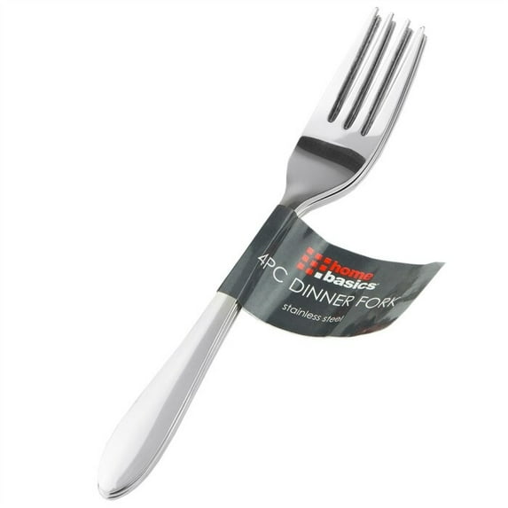 Home Basics Silver 4-piece Stainless Steel Dinner Fork