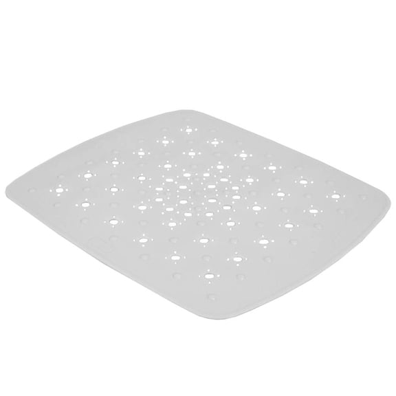 Kitchen Sink Protector Matt, (Clear), By Home Basics | Small Sink Mats For Bottom Of Kitchen Sink | PVC Runner Protector Matt | Pliable With Draining Holes