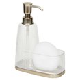 thumbnail image 1 of Home Basics Soap Dispenser With Sponge and Holder, Hammered Clear, 1 of 1