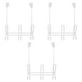 thumbnail image 1 of Home Basics Steel 3 Hook Over-The-Door Hanging Rack, White (3 Pack), 1 of 5