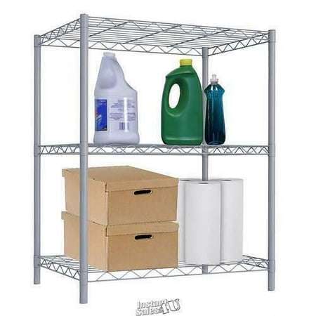 Home Basics-Steel 3-Tier Wire Shelf 21"Lx14"Dx32"H Easy Assembly Organizing Unit 6.4 lbs