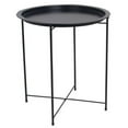 thumbnail image 1 of Home Basics TT41976 Home Basics Foldable Round Multi-Purpose Side Accent Metal Table, Matte Black, 1 of 2