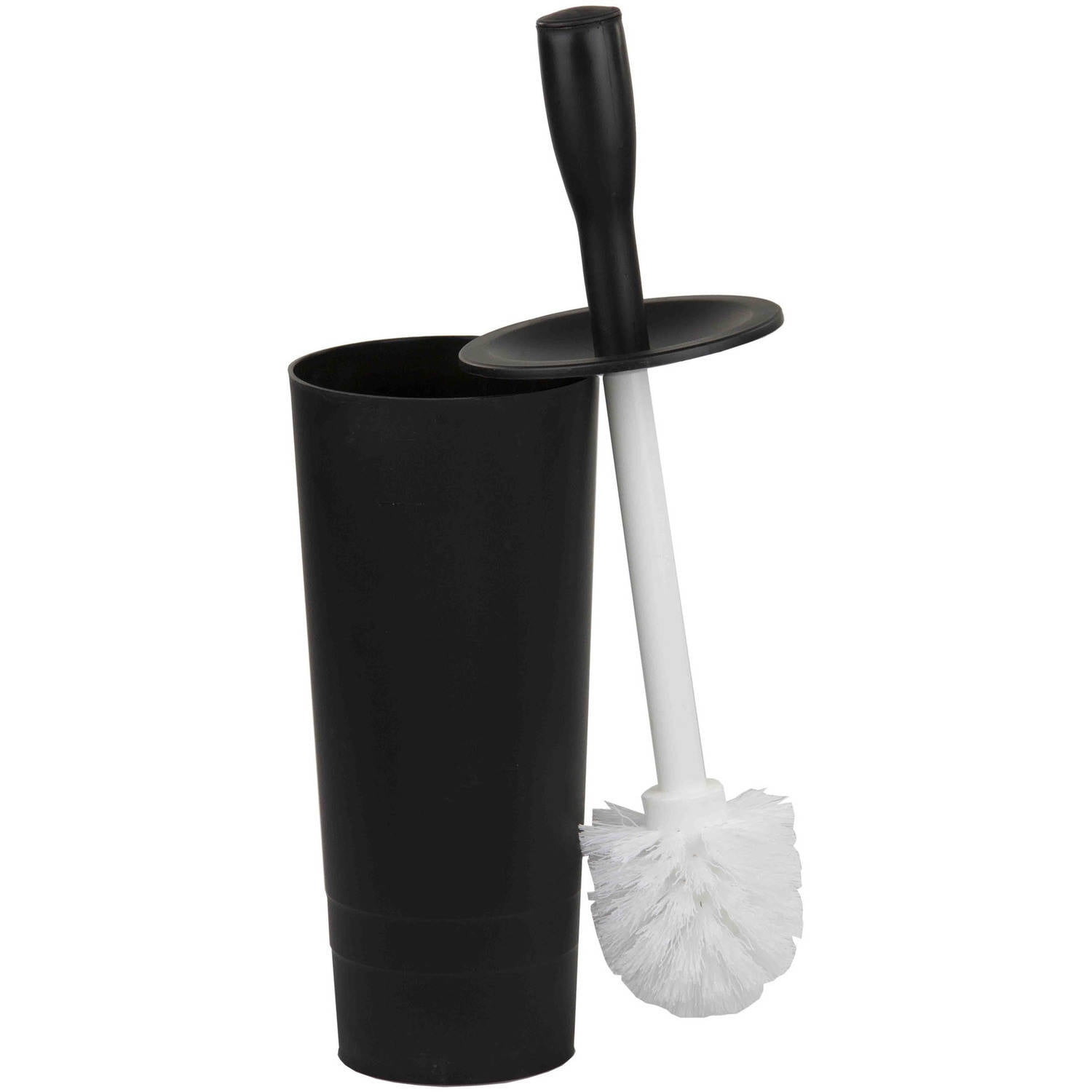 Home Basics Tapered Plastic Toilet Holder Compact FreeStanding Hide