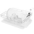 thumbnail image 1 of Home Basics Twist Dish Rack with Clear Draining Board, 1 of 3