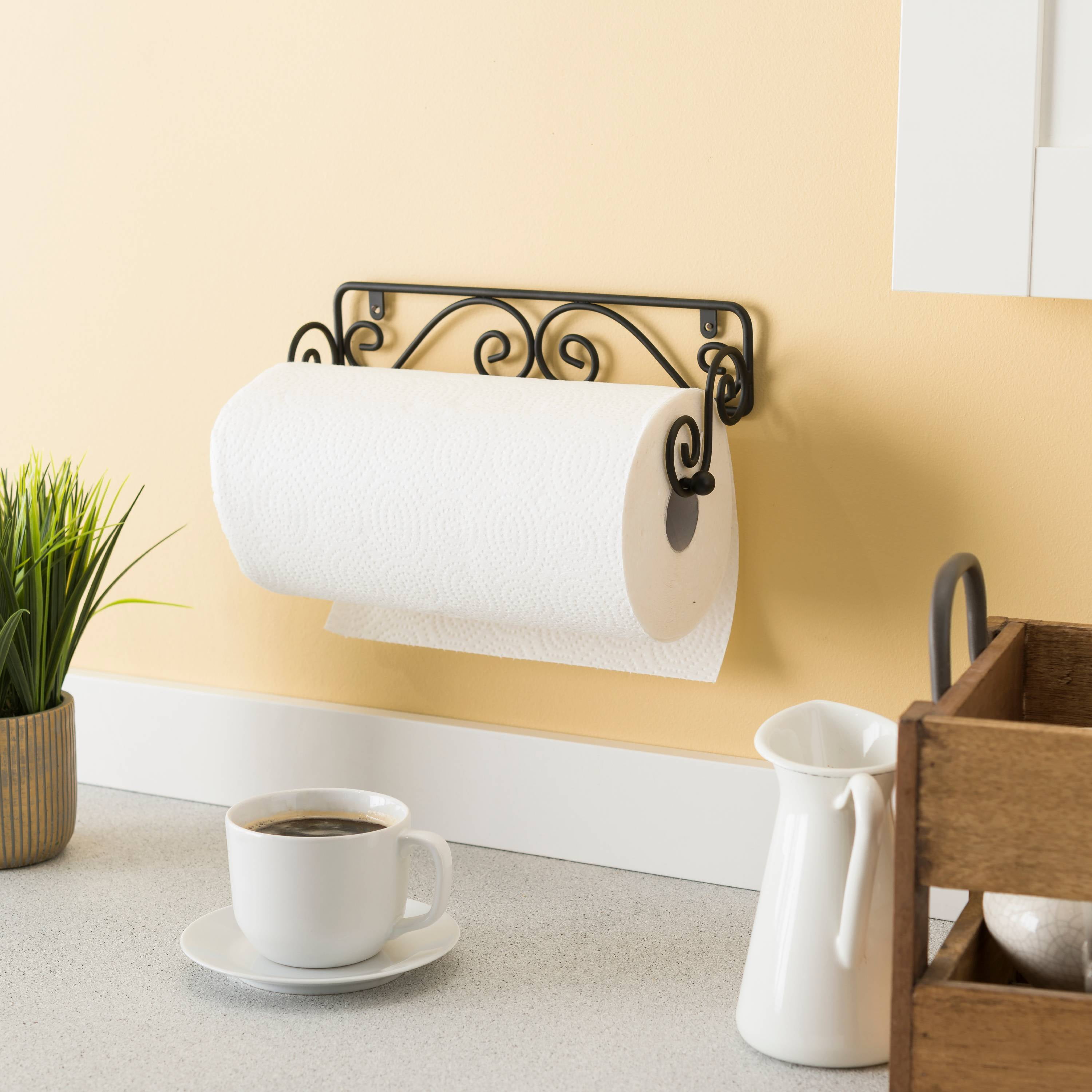 Home Basics Wall-Mounted Paper Towel Holder 