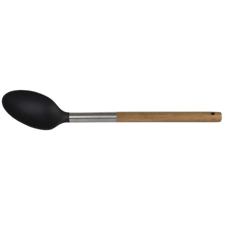 Home Basics Winchester Collection Scratch-Resistant Rubber Solid Spoon, Natural
