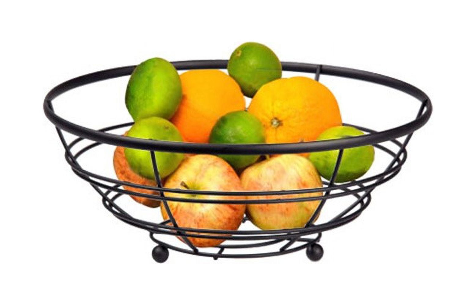 Home Basics Wire Collection Fruit Bowl, Black