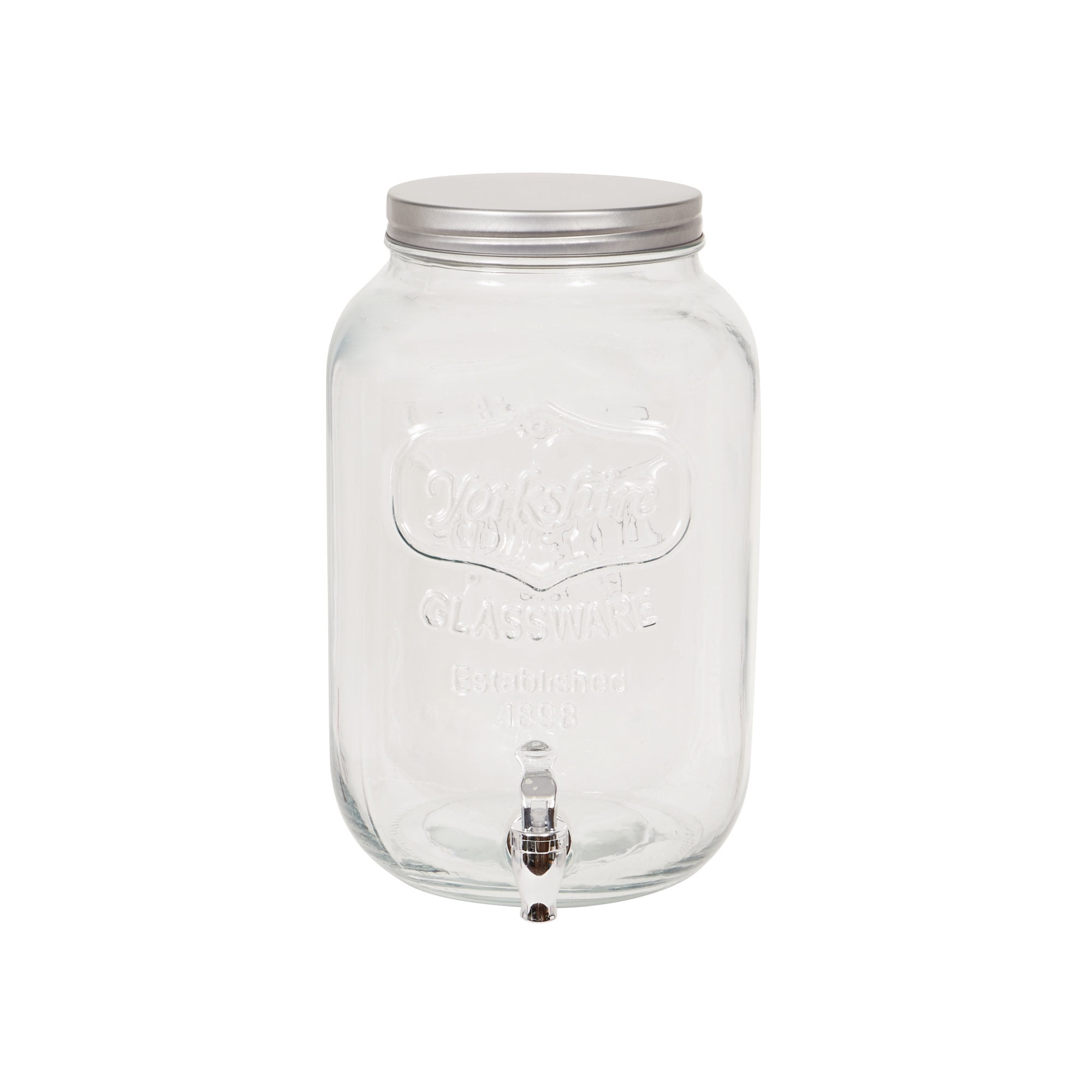 Home Basics Yorkshire Glass Beverage Dispenser, Clear, 8 Liter (2