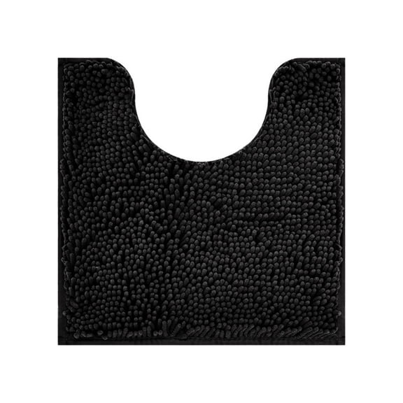 MK Gdledy Anti Slip and Waterproof U-shaped Floor Mat, Suitable for Toilet, Bathroom and Shower Areas,Black