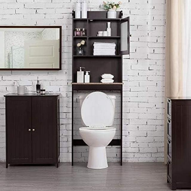 Home Bathroom Shelf SpaceSaving Over The Toilet Storage With