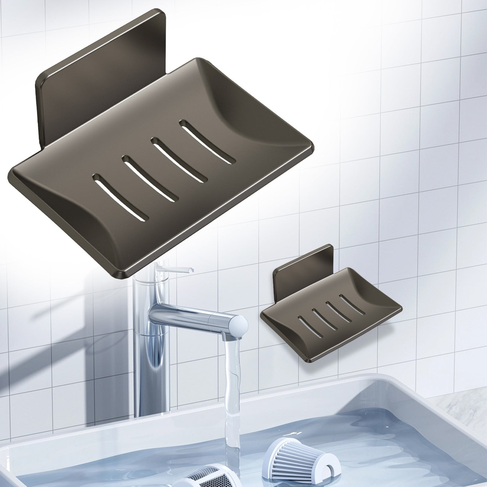 Home Bathroom Wall Mounted Soap Box Bathroom Does Not Accumulate Water