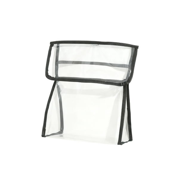 Home Bathroom Waterproof Storage Bag with Multiple Compartments, Hanging Design for Towels and Clothes, PVC Material for Shower or Travel Organization, Black