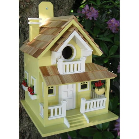 Home Bazaar Backyard Bird Cottage Bird House - Yellow