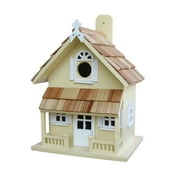 Home Bazaar HB-9001Y Handcrafted Victorian Street Cottage Birdhouse, Yellow