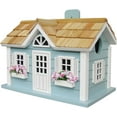 thumbnail image 1 of Home Bazaar Hand-made Nantucket Cottage Blue Bird House - Bird Friendly - Home Decor, 1 of 7