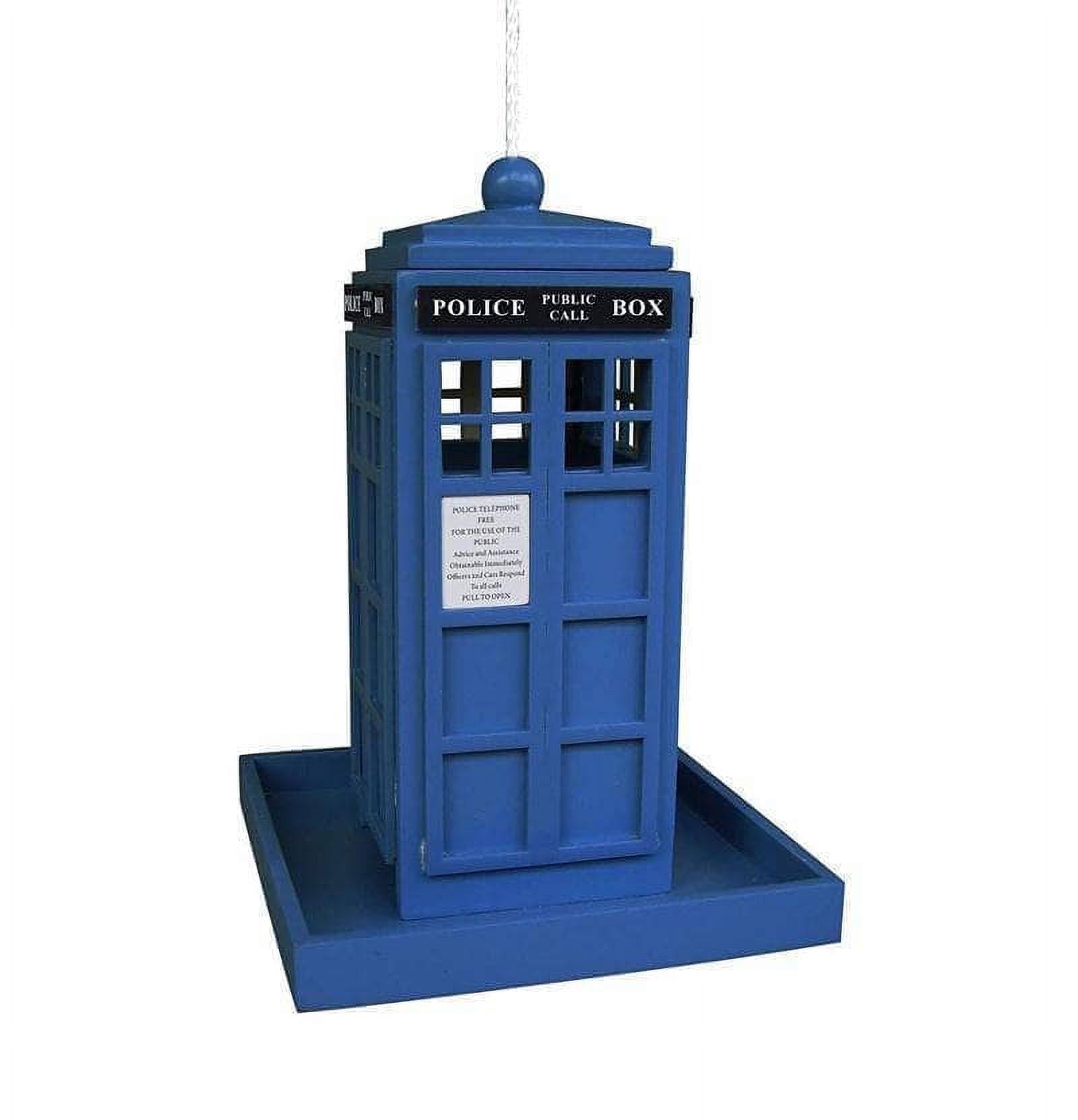 Home Bazaar Police Call Box Bird Feeder