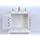 Home and Bazaar Rajasthani Ethnic Handcrafted Wooden Temple/Mandir/Pooja Ghar/Mandapam Jali Gate White Gold Painting 18x9x21 inch Outer and 16x8x10.75 Inch Inner Size KI-167