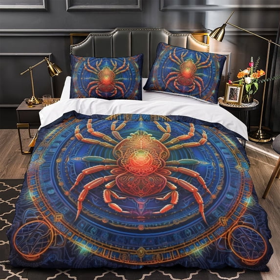 Home Bedclothes 3D Spider Printed Duvet Cover Set Teen Adult Highend Bedding Set Bedspreads,Full (80"x90")