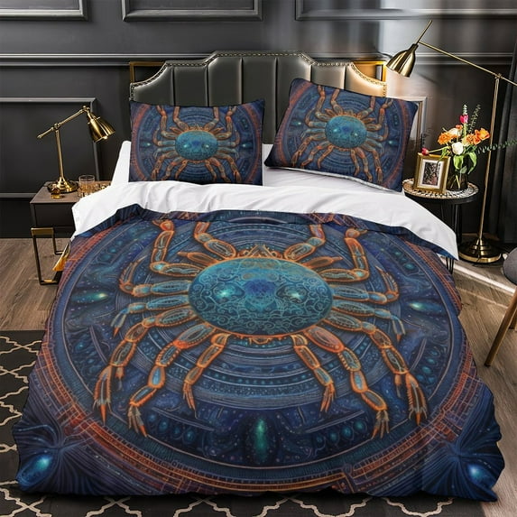 Home Bedclothes 3D Spider Printed Duvet Cover Set Teen Adult Highend Bedding Set Bedspreads,Full (80"x90")
