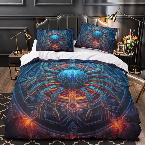 Home Bedclothes 3D Spider Printed Duvet Cover Set Teen Adult Highend Bedding Set Bedspreads,Queen (90"x90")