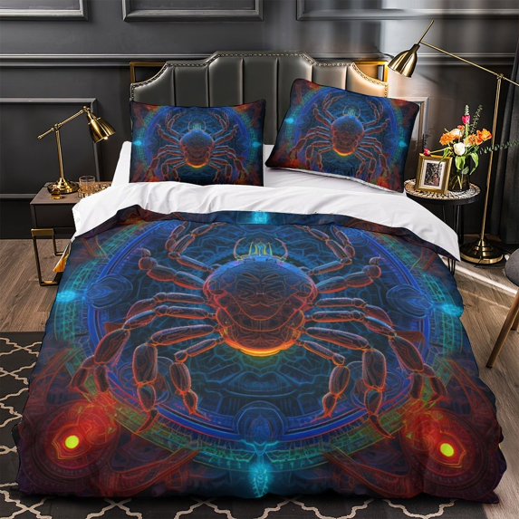Home Bedclothes 3D Spider Printed Duvet Cover Set Teen Adult Highend Bedding Set Bedspreads,Queen (90"x90")