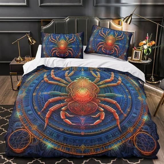 Home Bedclothes 3D Spider Printed Duvet Cover Set Teen Adult Highend Bedding Set Bedspreads,Twin (68"x86")