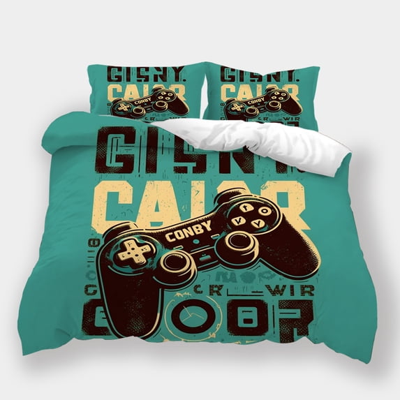 Home Bedclothes Bedding Set Newly Design Duvet Cover Set Gamepad Printed Bedspreads,Queen (90"x90")