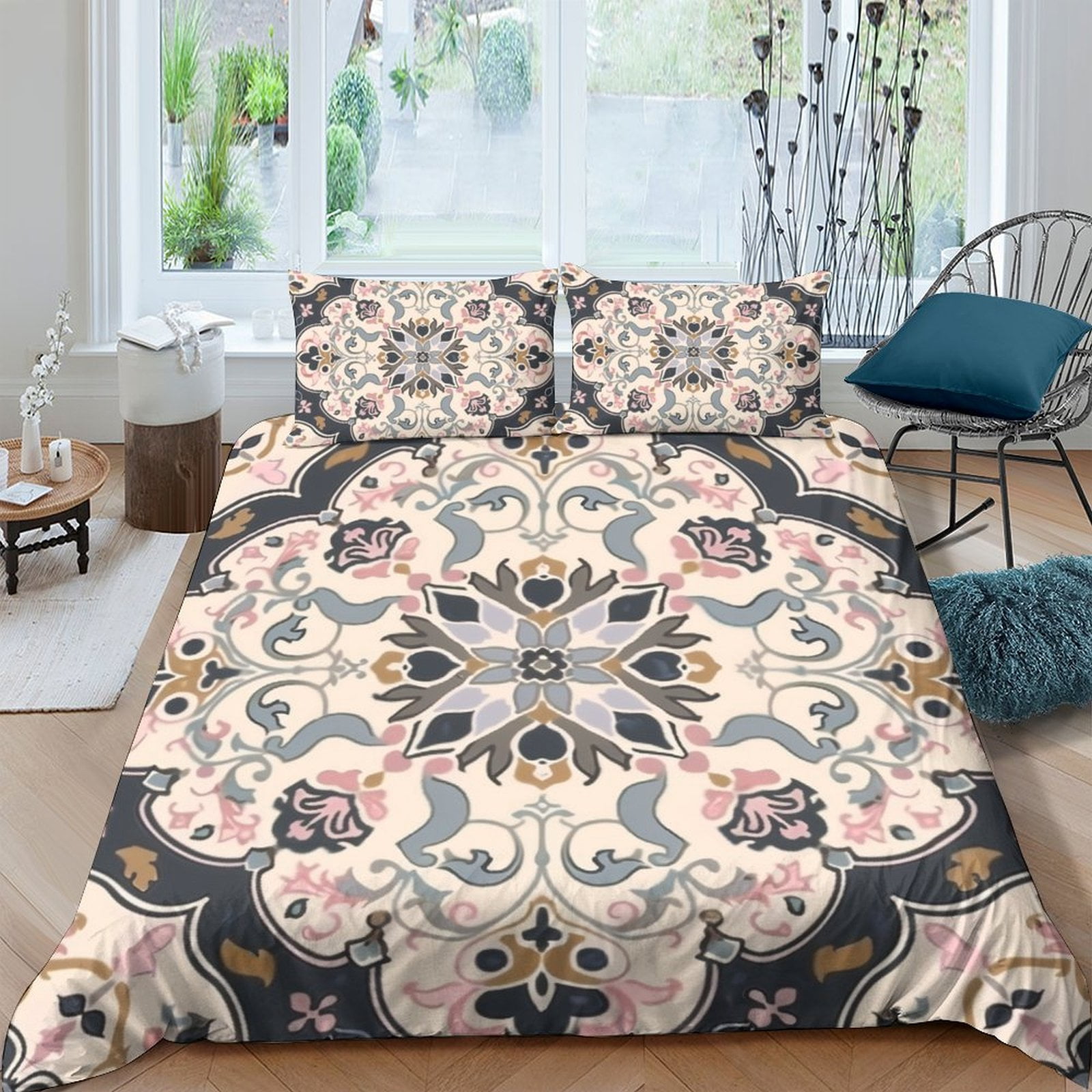 Home Bedclothes Classic Pattern Printed Duvet Cover Set Adult Superior