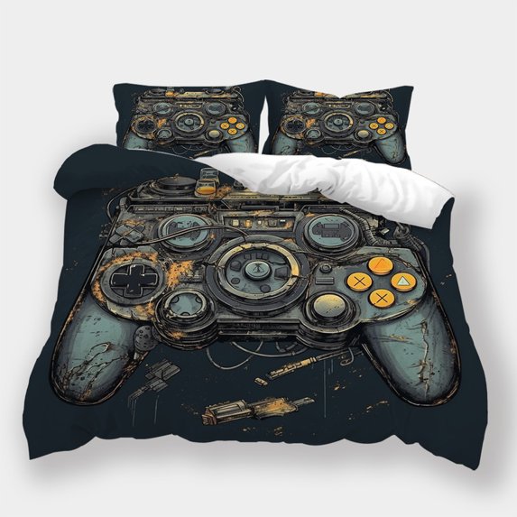 Home Bedclothes Duvet Cover Set Kids Adult Cool Game Theme Bedding Set Bedroom Decor,California King (98"x104")