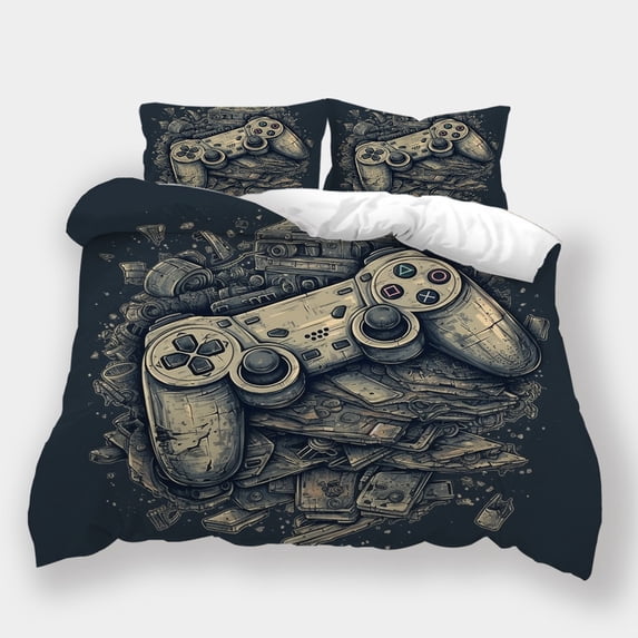 Home Bedclothes Duvet Cover Set Teen Adult High Quality Gamepad Printed Bedspreads Bed Set,Twin (68"x86")