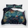thumbnail image 1 of Home Bedclothes Game Handle Printed Comforter Cover Pillowcase Children Fashion Bedding Set,Full (80"x90"), 1 of 5