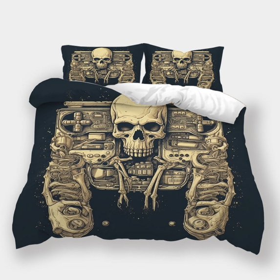 Home Bedclothes Game Handle Printed Comforter Cover Set Children Gamer Cool Bedroom Decor,Full (80"x90")