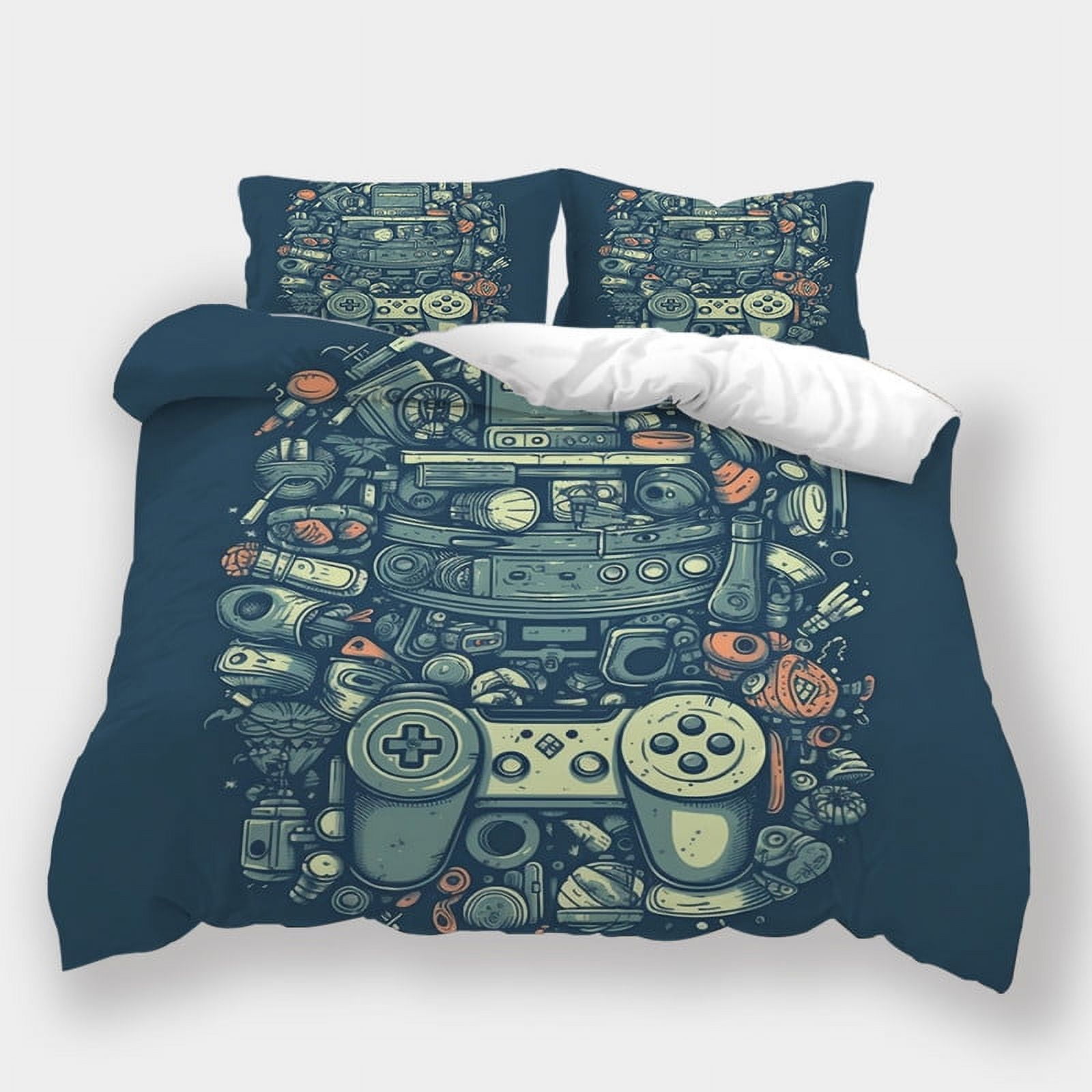 Home Bedclothes Game Handle Printed Comforter Cover Set Cool Bedroom ...