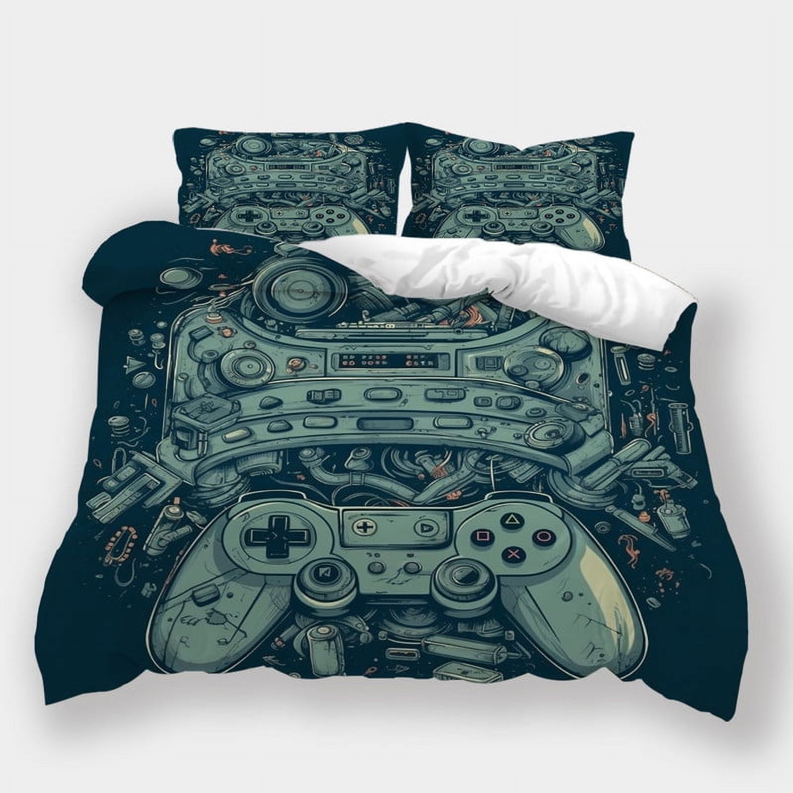 Home Bedclothes Game Handle Printed Comforter Cover Set Cool Bedroom ...
