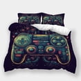 thumbnail image 1 of Home Bedclothes Gamepad Printed Bedspreads Boys Girls Fashion Duvet Cover Quilt Cover Set,King (90"x104"), 1 of 5