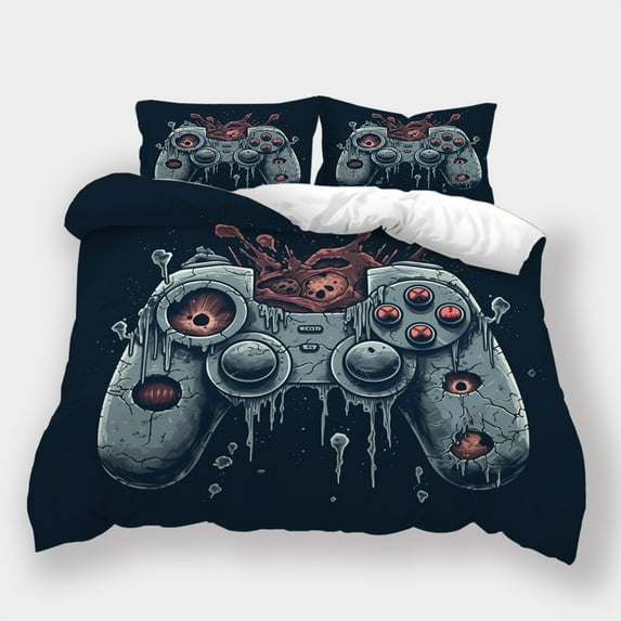 Home Bedclothes Gamepad Printed Bedspreads Boys Girls Highend Duvet Cover Pillowcase,Twin (68"x86")