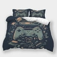 thumbnail image 1 of Home Bedclothes Gamepad Printed Quilt Cover Duvet Cover Set Teen Adult Vintage Bedroom Decor,California King (98"x104"), 1 of 5